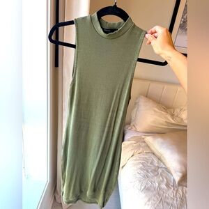 Sleeveless Olive Green Bodycon Dress